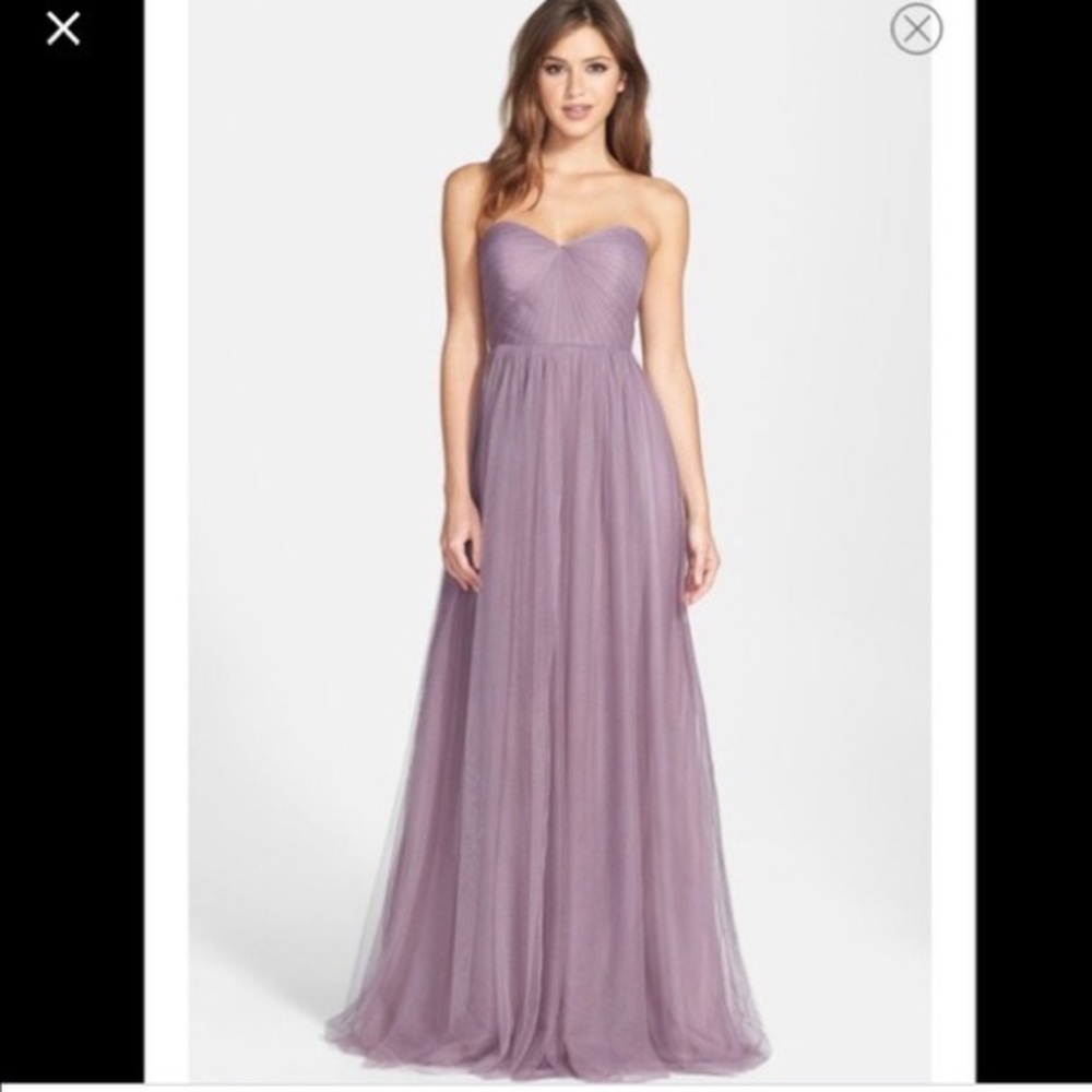 Jenny Yoo Annabelle Convertible Dress In Mauve/Pink Size